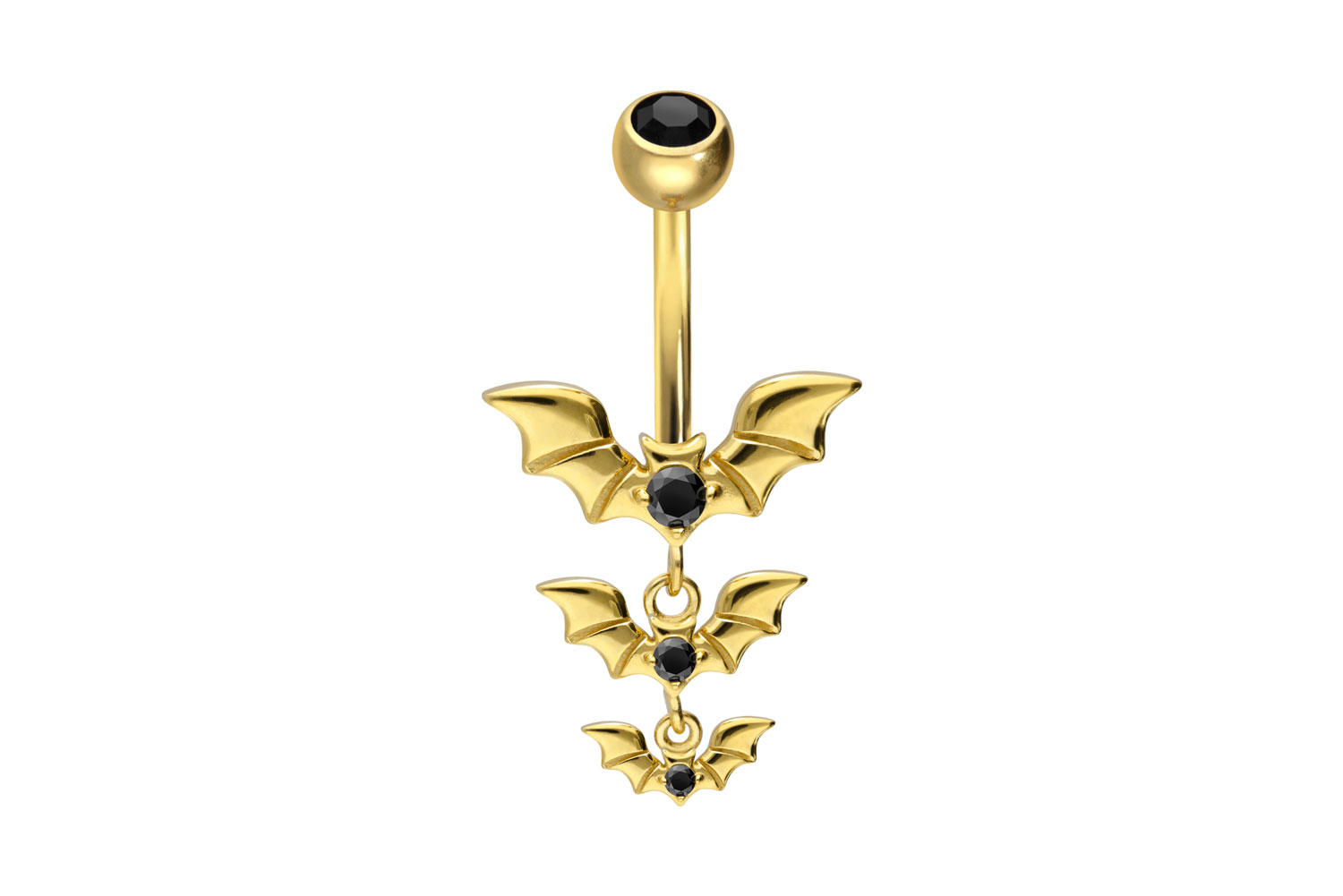 Chirurgenstahl Bananabell Piercing 3 FLEDERMÄUSE